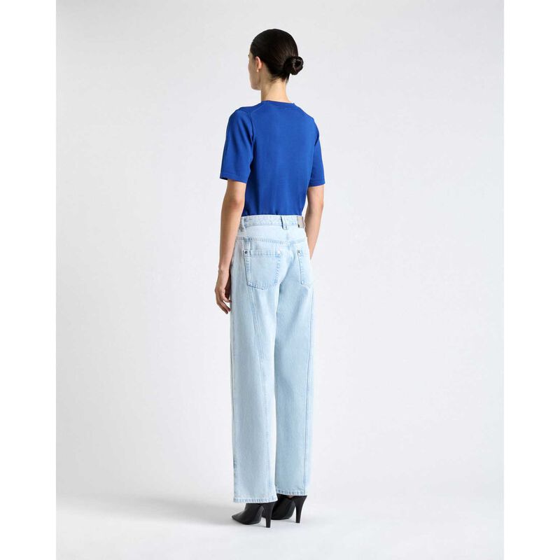 Cue Cobalt Knitted Tee image number 1